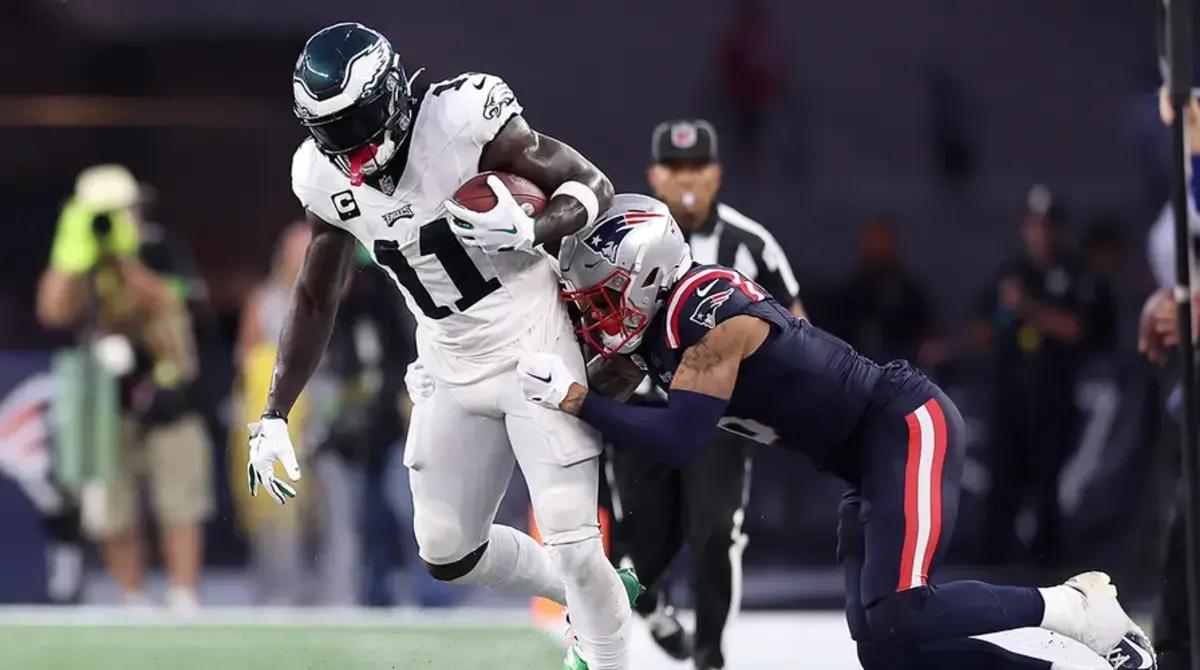 In his career A.J. Brown has 37 TDs; N'Keal Harry only five.